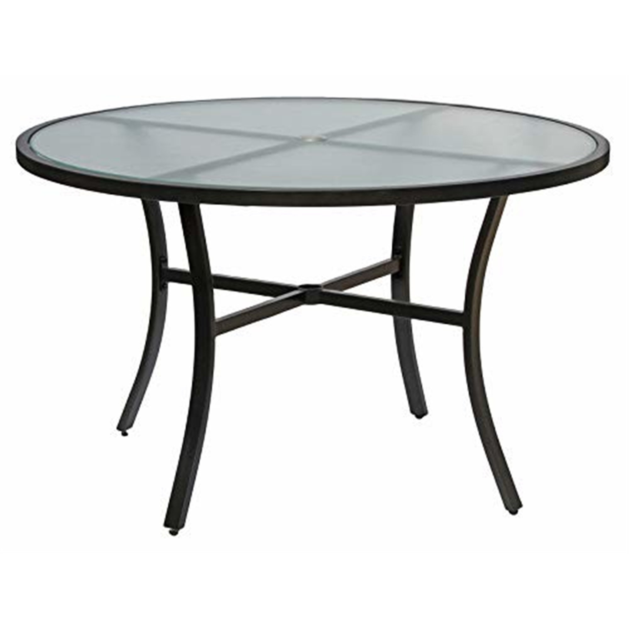 Red Barrel Studio® Aniki Dark Taupe Glass Outdoor Chat Table & Reviews ...