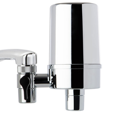 iSpring DF2-CHR Faucet Water Filter for Kitchen, Bathroom, or RV Sink – Water Filter for Sink Faucet, 500 Gallons Long Life, Chrome Finish