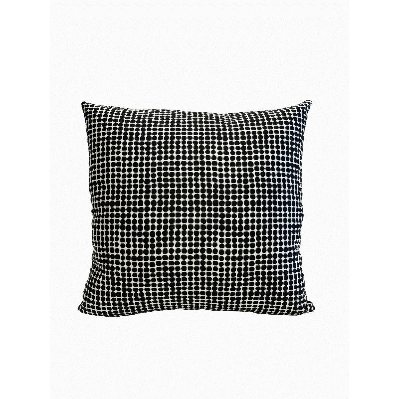 Coussin intérieur / extérieur Destinnie, Pois noirs, 22" x 22"