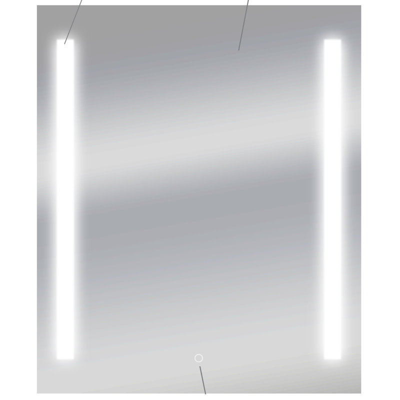 Miroir de salle de bain Ernie, H 16 po x l 12 po