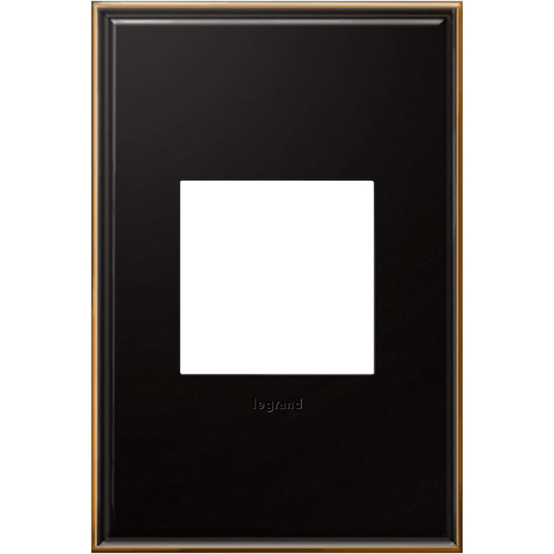 Legrand adorne, bronze huilé, 1 plaque murale, AWC1G2OB4, Bronze huilé