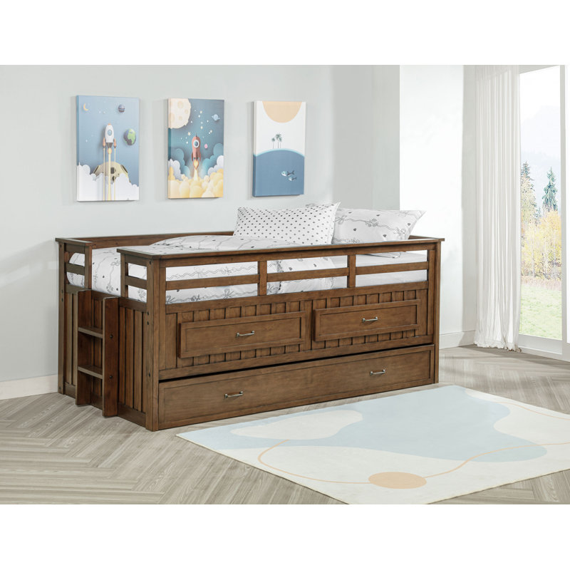 Lit-bateau simple Amyia, Brun moyen