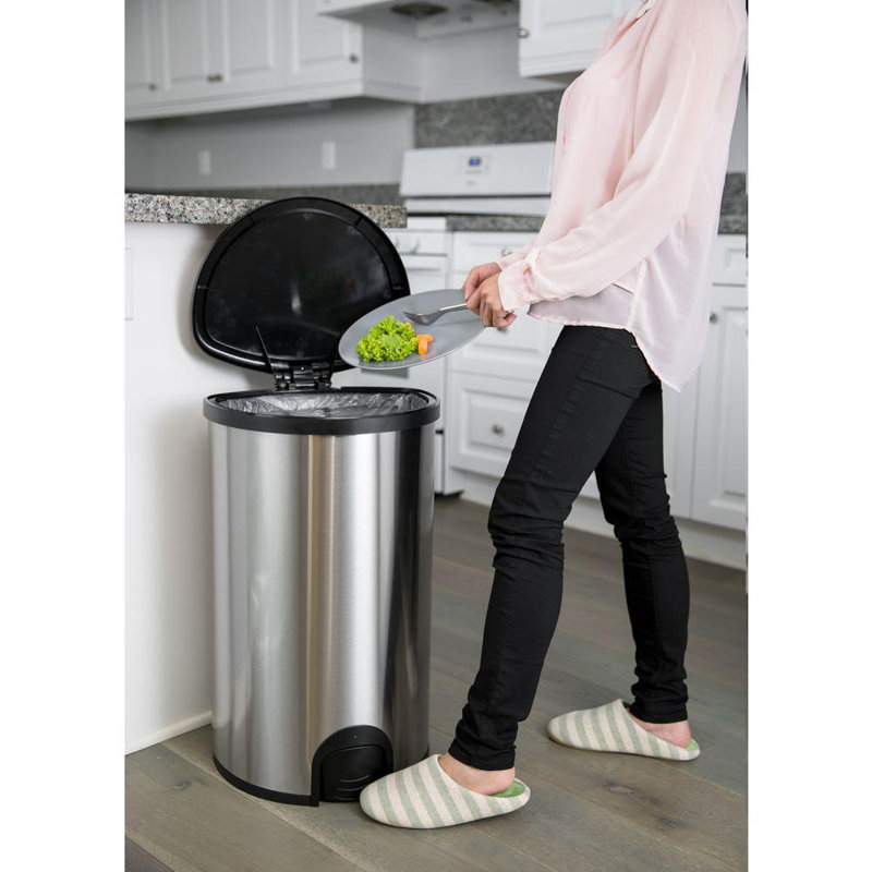 Poubelle en acier inoxydable 13 gallons