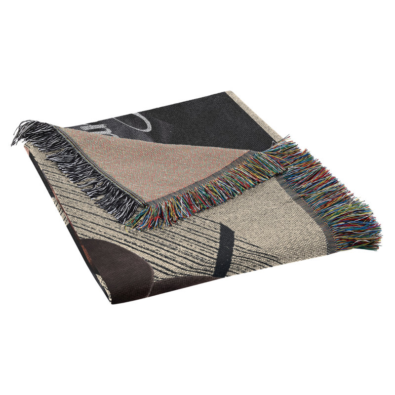 Yellowstone Woven Tapestry Throw Blanket with Fringes