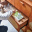 Commode décorative en rotin et bois massif