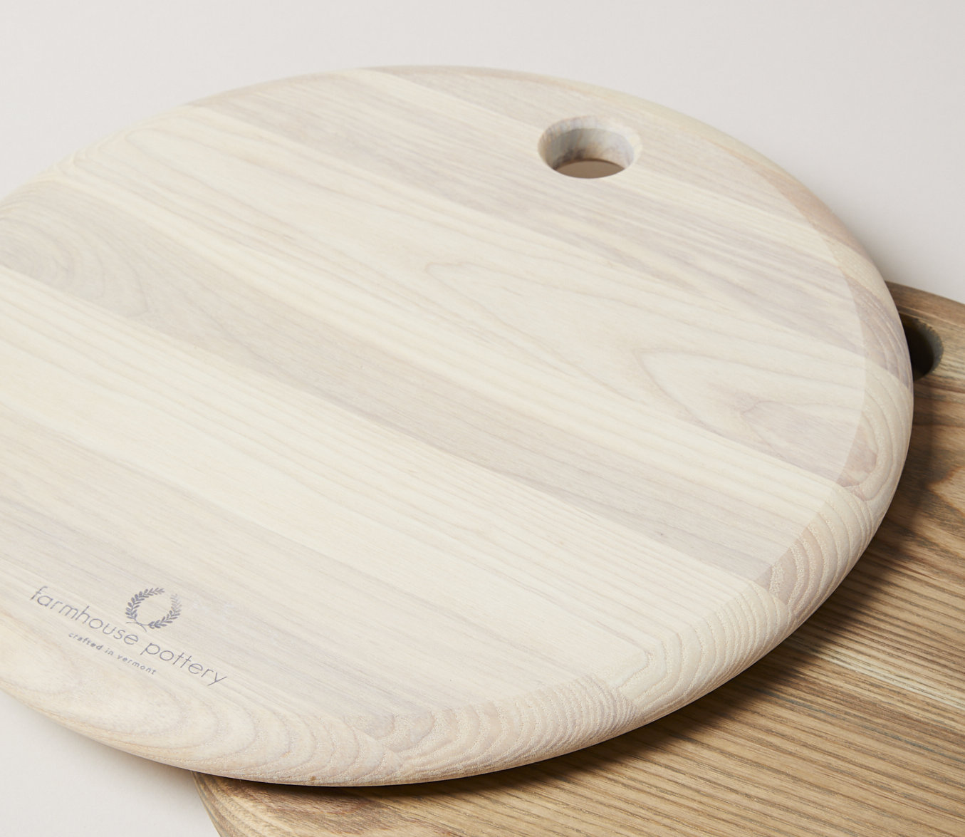 Round Wood Cheese Board, Medium: 12", White