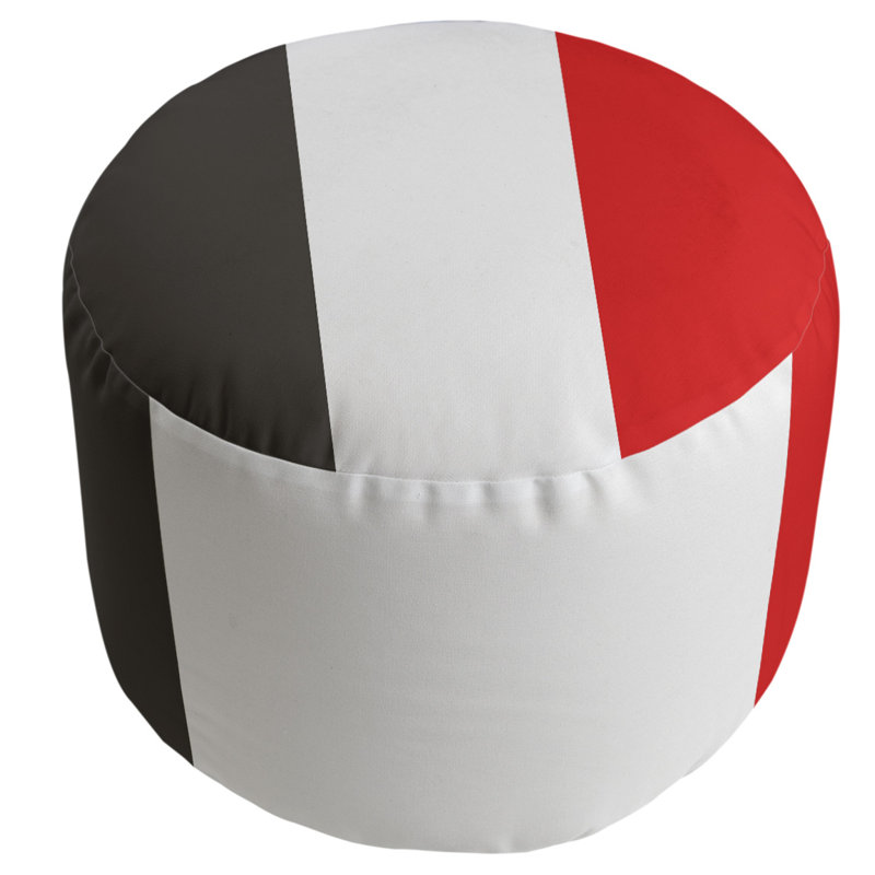 Repose-pieds carré rayé Tennessee Football 21 ", Blanc / brun / rouge