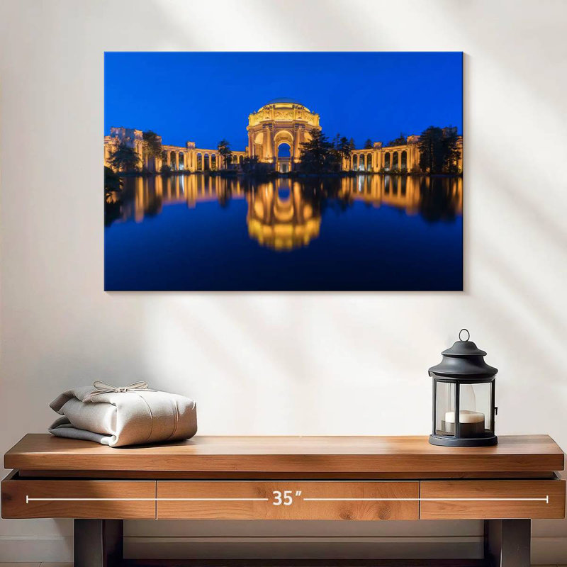 Lilie Palace of Fine Arts, heure bleue, H 16 po x l 24 po