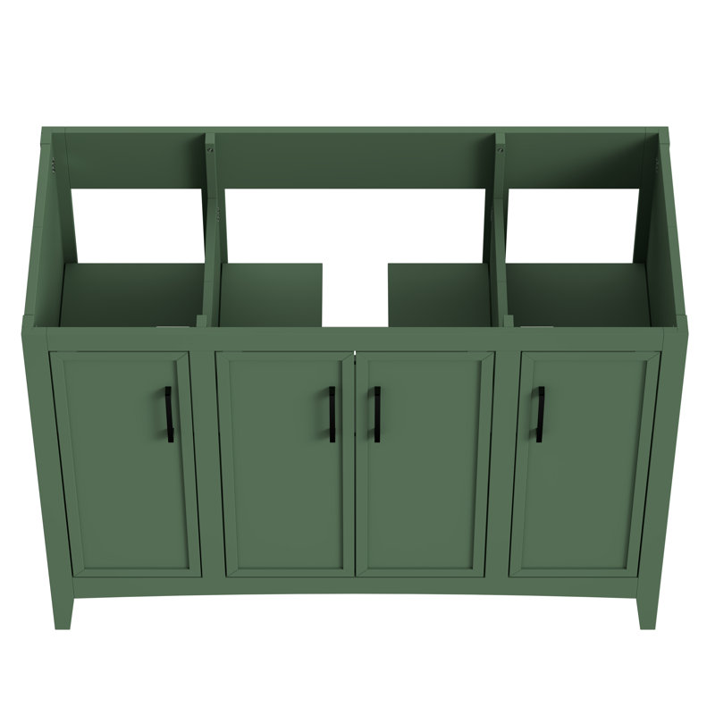 Meuble-lavabo moderne simple 48 po, sans lavabo, Vert