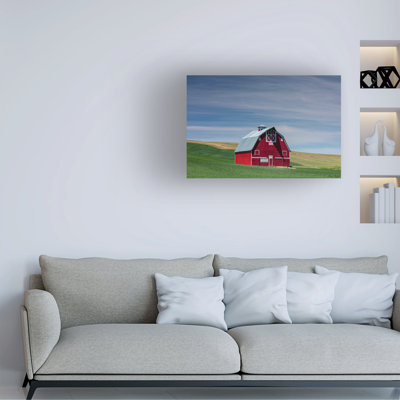 Modern & Contemporary " Red Palouse Barn I " on Canvas