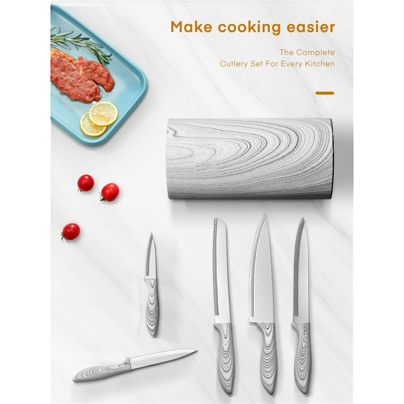 Brayden Studio Asjah Knife Block Set