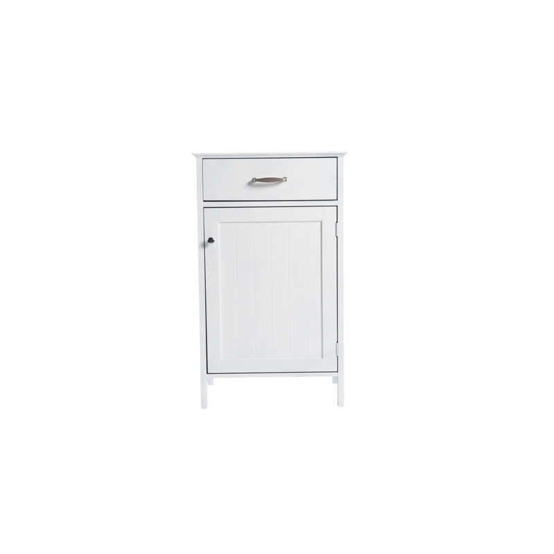 Freestanding Bathroom Storage Cabinet with Drawer, White