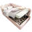Velvet Upholstered Twin Daybed with Storage Ottoman & Metal Slatted Sofa Bed Frame, Pink (Without Mattress)-1559817004