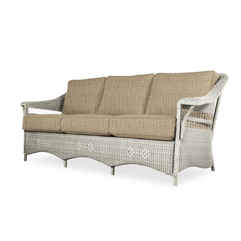 Nantucket Outdoor 3 - Seat Patio Sofa, Berkely Hall Green, Linen