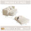 Canapé-lit convertible en velours côtelé avec 4 coussins l 75 po x P 46 po x H 30 po Haven