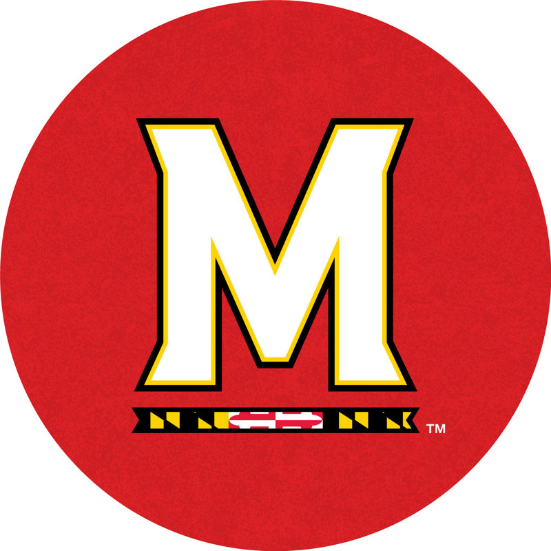 Round Metal Base Dining Table, Chrome, University of Maryland