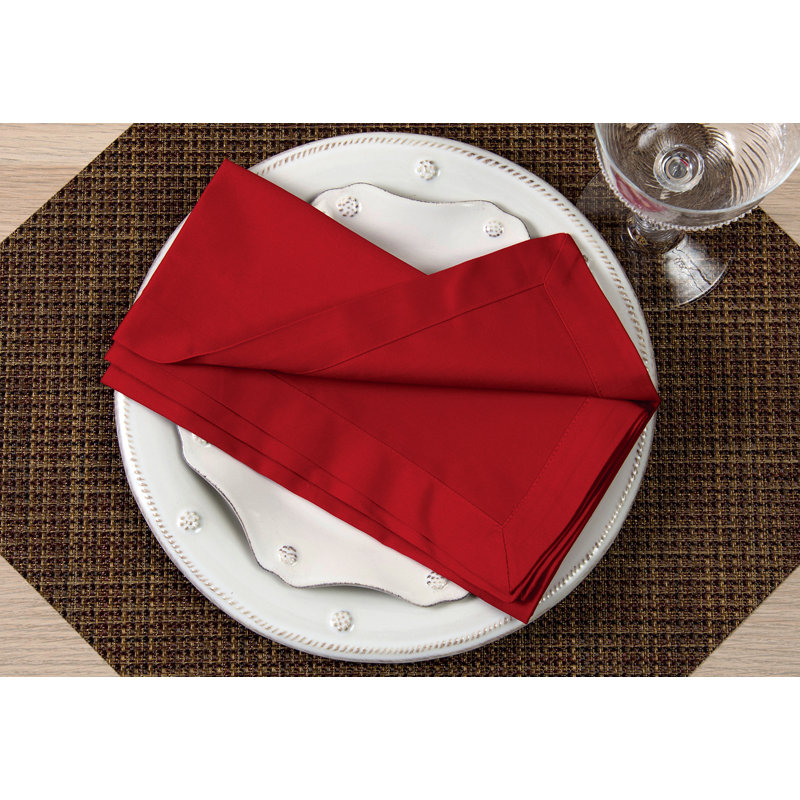 Hallie Cotton Square Napkin, Red