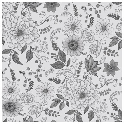 Couvertures à motif floral noir