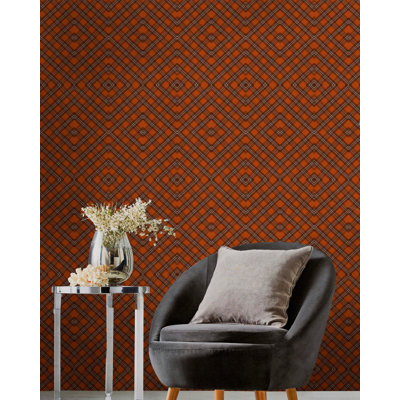 World Of Fabrics Plaid Wallpaper Roll
