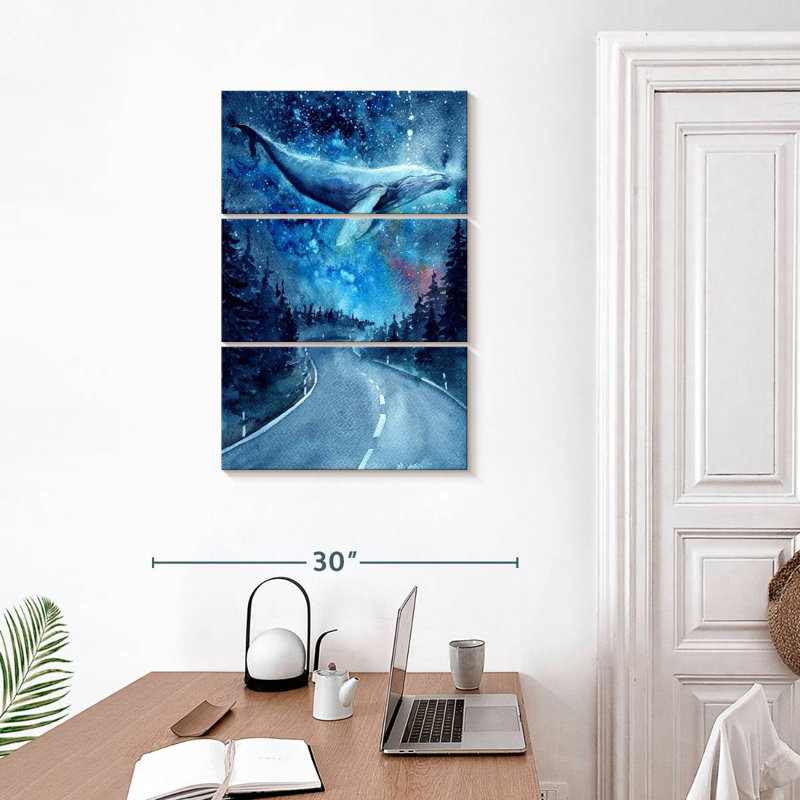Kelan Night Flying Whale, 32" H x 20" W