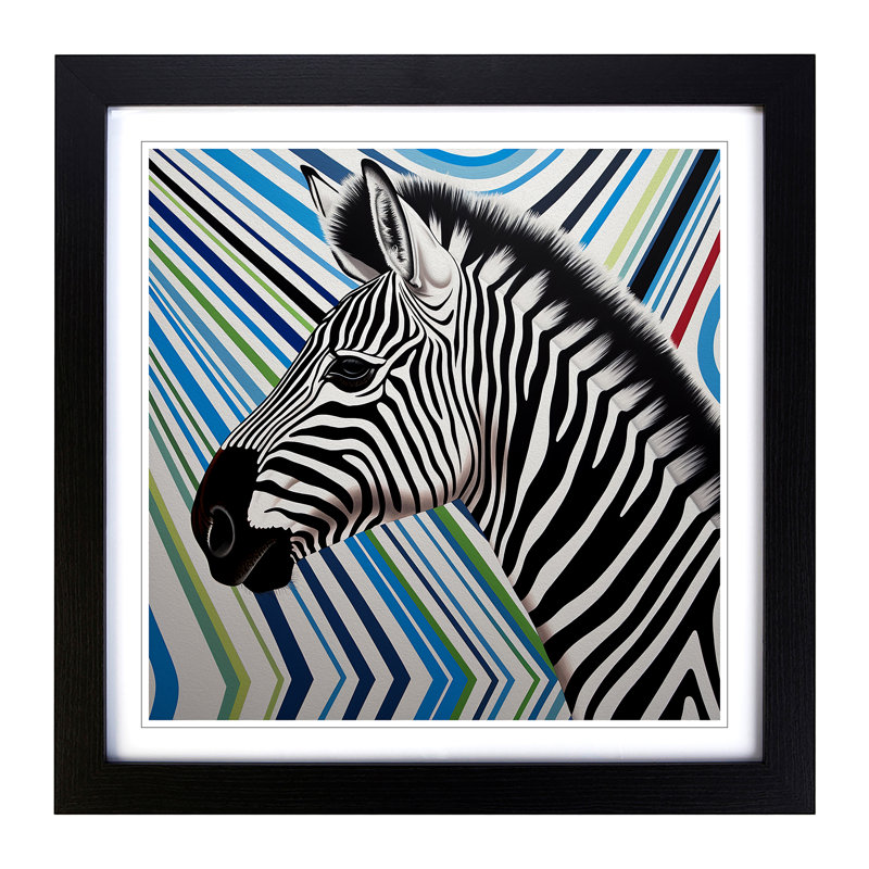 Single Picture Frame Print on Wood, Black Framed
