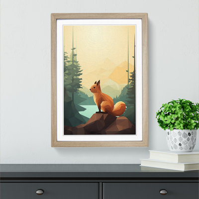 Squirrel Minimalism - Framed Print