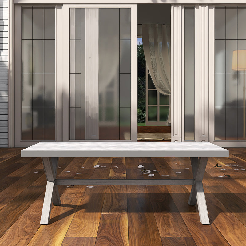 Table basse d'extérieur en aluminium et résine
