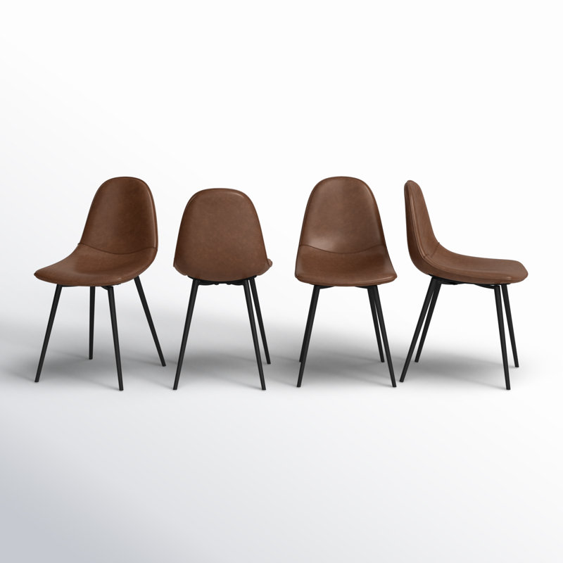 Wade 18.5'' H Upholstered Side Chair, Camel Faux Leather