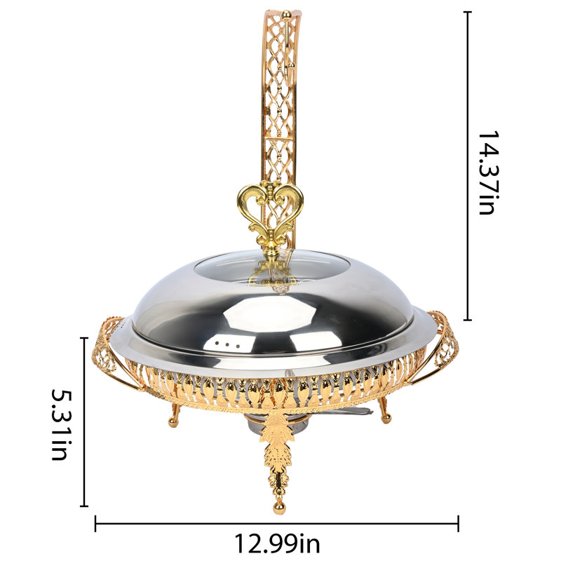 Buffet rond en acier inoxydable de 2,7 pintes pour buffet