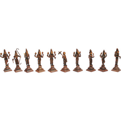 Ensemble de figurine Dashavatara Vishnu