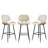 26" Counter Height Faux Leather and Walnut Wood Bar Stool-1901890843