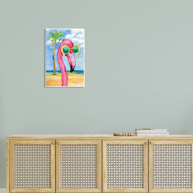 «Look Good Flamingo Tropical» par Paul Brent, H 19 po x l 13 po x P 0,5 po