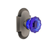 Cottage Plate with Crystal Cobalt Door Knob