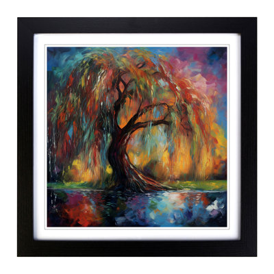 Weeping Willow Expressionism - Framed Print