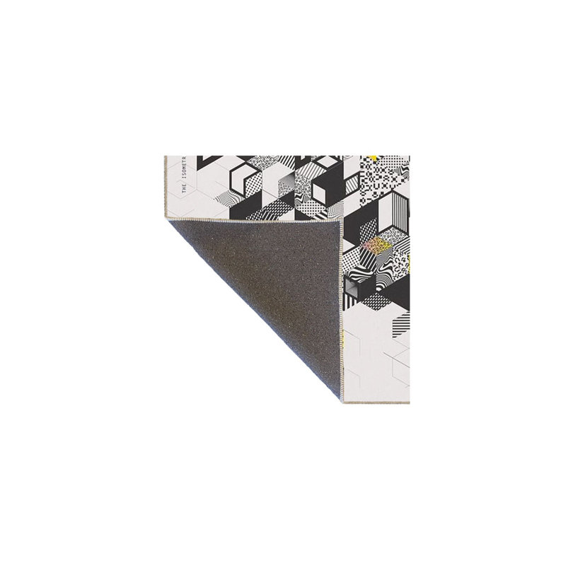 Pixel Wall Patterned Woven Base Machine Washable Rug, Rectangle 5'1" x 7'7" Rug Pad Included