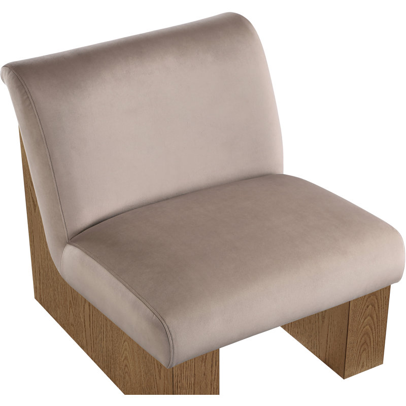 Fauteuil d'appoint en velours performance taupe Vantage, Taupe