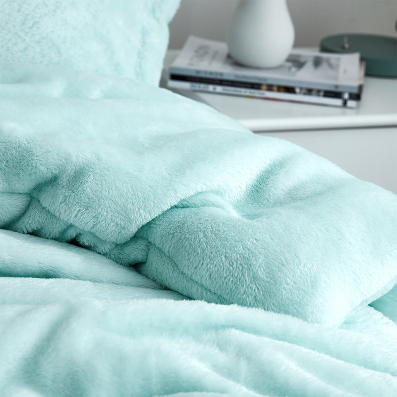 Me Sooo Comfy Coma Inducer Oversized Comforter Set, King Comforter + 2 Standard Shams, Hushed Mint