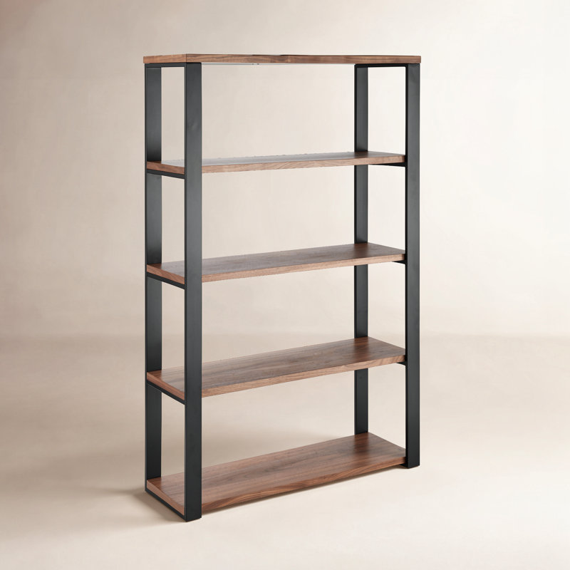 Kenyon Shelving Unit, Black/Walnut