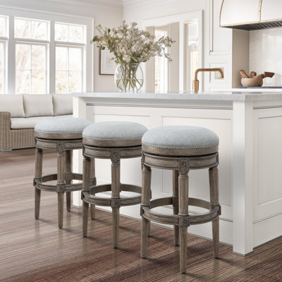 Mehar Swivel Backless Bar & Counter Stool
