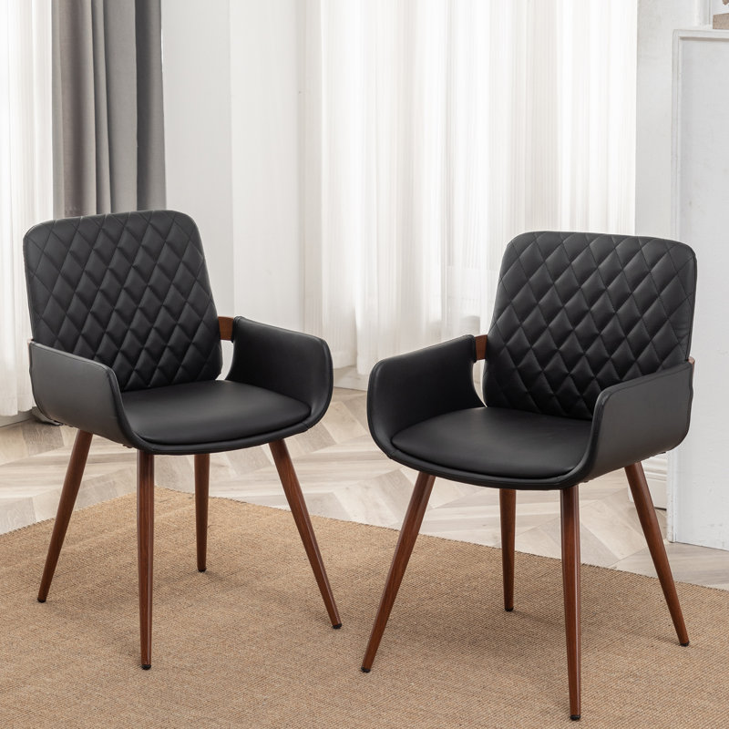 Kopelynn Modern Upholstered Dining Chair, Black