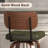 Bentwood Swivel Bar Stool with PU Leather Seat (Set of 2)-451393440