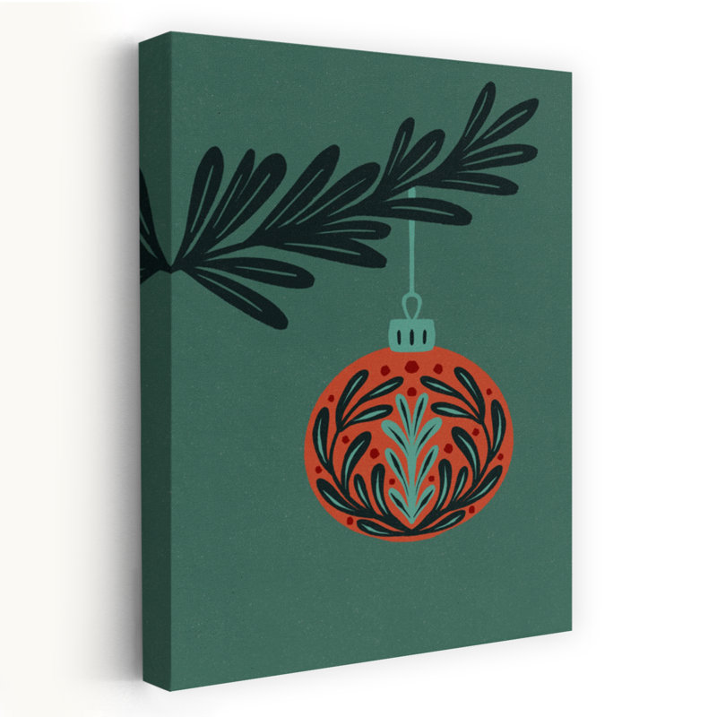 Contemporary Art Abstract Contemporary Christmas Tree Winter Wall Art by Angela Minca - Wrapped Canvas Print
