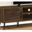 Meuble télé, console de 72 po, meuble multimédia, meuble de rangement, salon, chambre à coucher, stratifié, pieds en bois, transitionnel