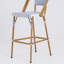 Ensemble de 2 tabourets de bar et de comptoir empilables à dossier haut 2 pièces avec structure en aluminium (ensemble de 2)-716817908