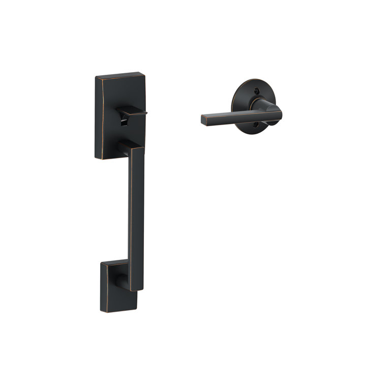Emtek 16B1FRLRHUS15, Cylindre Américain Et Levier De Porte, Satin Nickel, Moderne