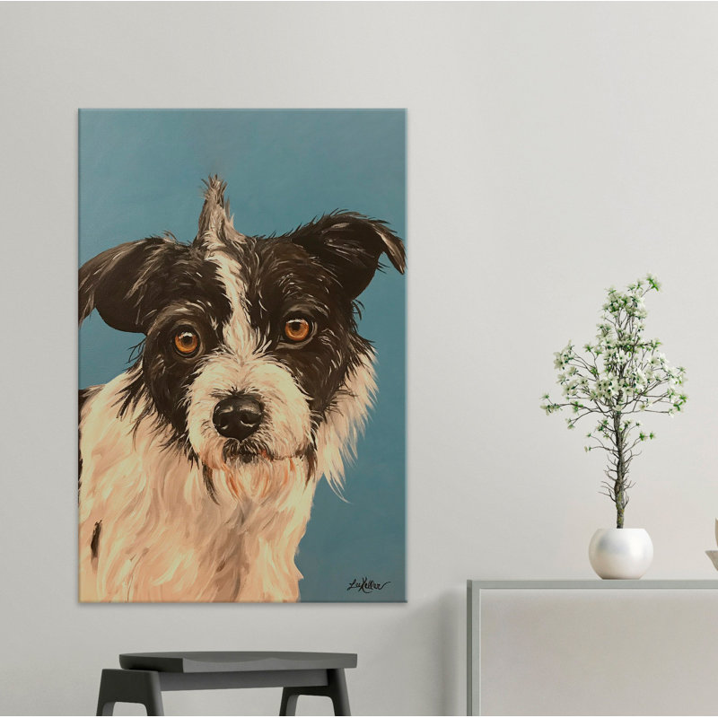 Scruffy Dog 1 Piece Wrapped Canvas Painting, 38cm H x 25cm W x 3.81cm D