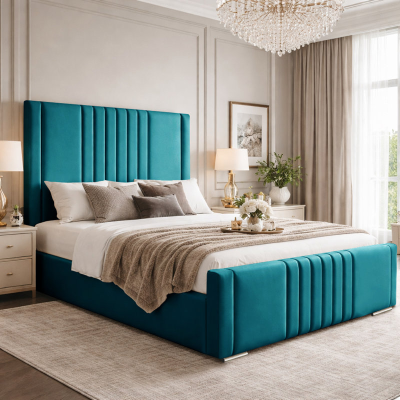 Upholstered Bed, Double (4'6), Mallard