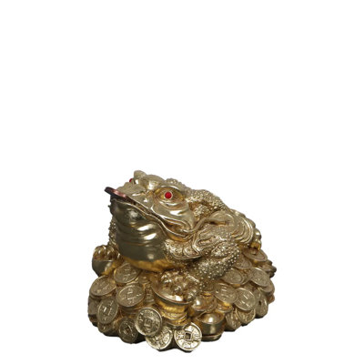 Statue de table grenouille dorée Feng Shui