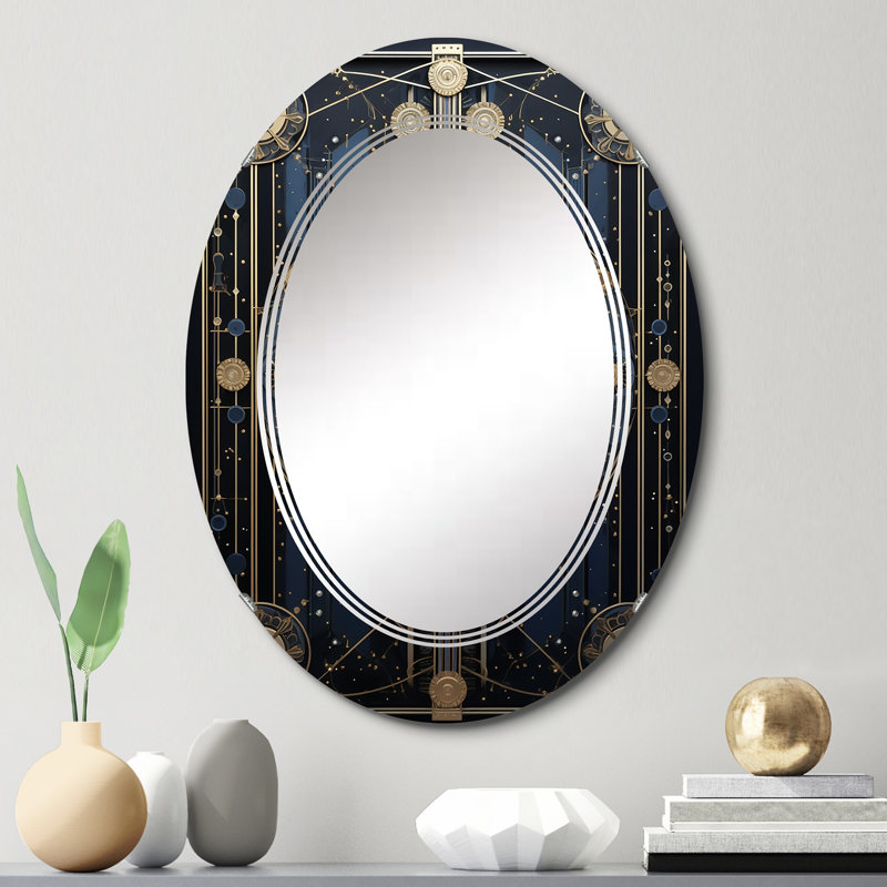 Sophus - Miroir mural moderne ovale, 30 po x 20 po