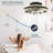 16" Modern LED Ceiling Fan with Light, Dimmable & Adjustable CCT, Crystal Design, Invisible Blades, Quiet Motor, Remote & APP Control, Timing Function, Black
